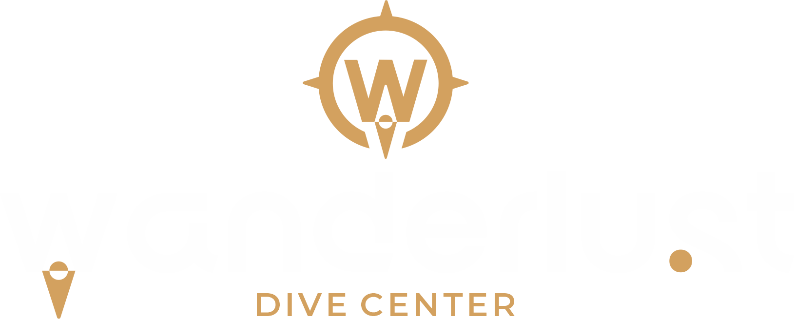 Logo Dive Center kleur op zwart
